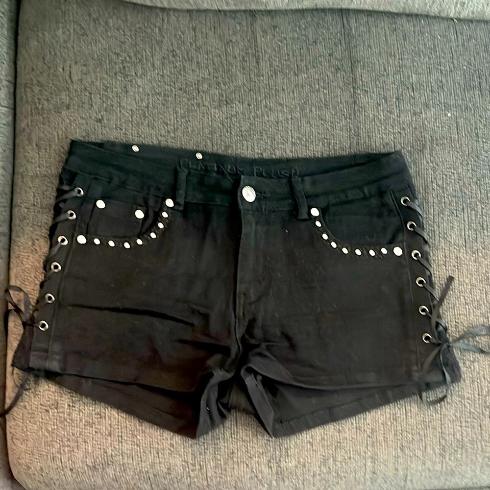 Platinum Plush ladies side lace up shorts